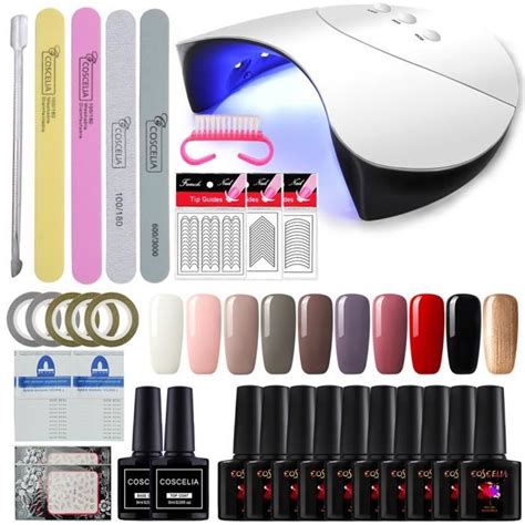 Coscelia Kit Vernis Semi Permanent Pc Gel Uv Ongle Manucure Lampe Uv