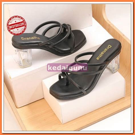 Jual Sepatu High Heels Transparan 7Cm Sepatu Hak Kaca Ashiato Na