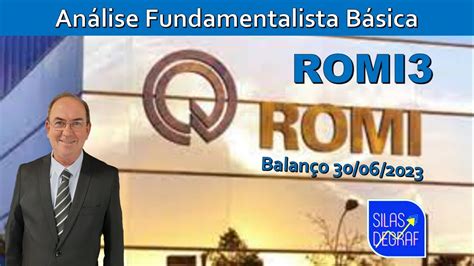 ROMI3 INDÚSTRIAS ROMI S A ANÁLISE FUNDAMENTALISTA BÁSICA PROF