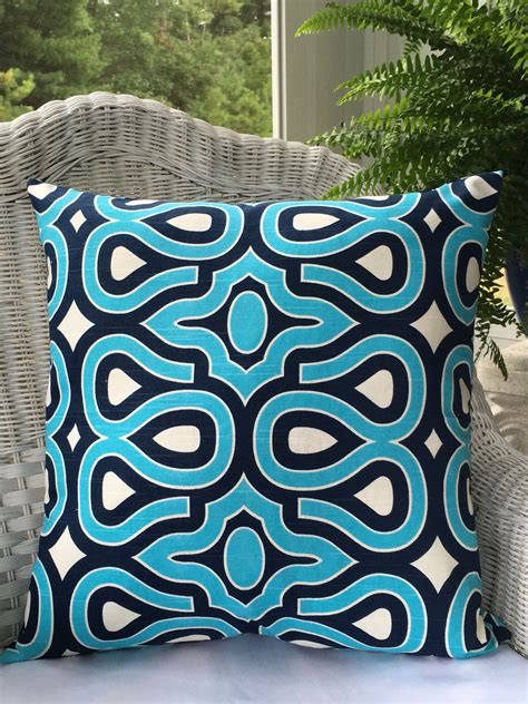 Hgtv Turtle Shell Lapis Turquoise Blue Pillow Throw Pillow Etsy Turquoise Throw Pillows