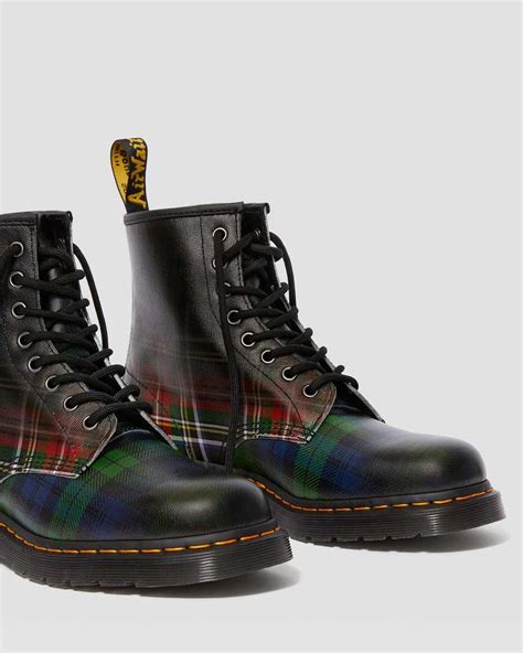 1460 Tartan Leather Ankle Boots Dr Martens Uk