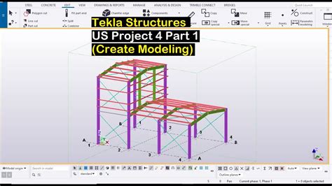 Tekla Structures Us Project 4 Part 1 Create Modeling Youtube