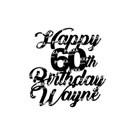 Happy 60th Birthday Personalized Cake Topper Svg Sixty Etsy