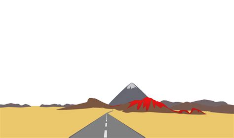 Long Road In The Desert Public Domain Vectors