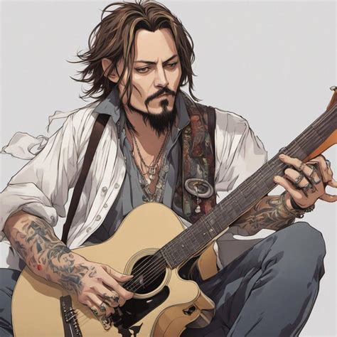 Johnny Depp playing guitar AI by Saori5 on DeviantArt