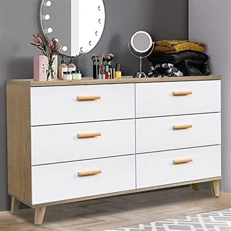 TJUNBOLIFE White Dresser 4 Drawer Tall Dressers For Bedroom With Wide