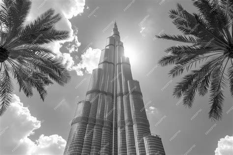 Monochrome View Of Burj Khalifa Towers For World Heritage Day Ai