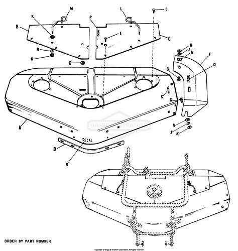 Simplicity 990544 42 Rotary Mower Sovereign Parts Diagram For Deck Assembly