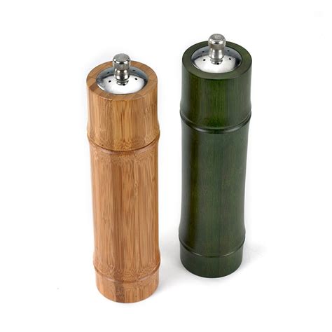 2BB Bamboo Pepper Mill With Salt Shaker Holar Taiwan Kitchenware