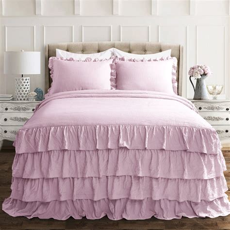 Allison Ruffle Skirt Bedspread Set Lush Decor