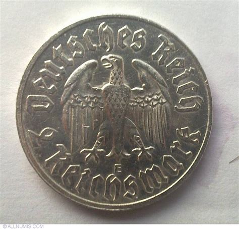 2 Reichsmark 1933 E Third Reich 1933 1945 Germany Coin 35245