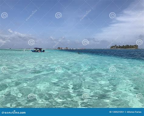 Seven colors sea stock image. Image of coast, blue, beach - 120521051