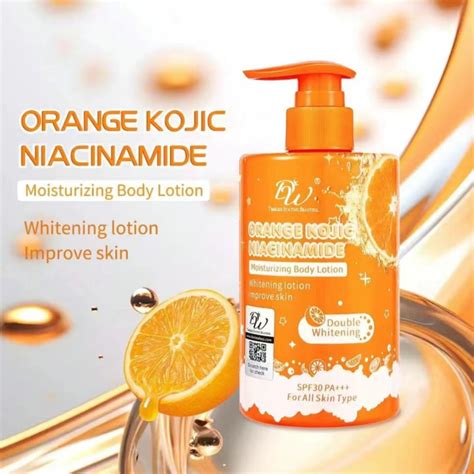 Dw Orange Kojic Niacinamide Whitening Moisturizing Body Lotion Spf Pa