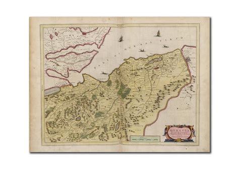 Moray Firth Map Moravia Scotiae Provincia Ancient Map By Etsy