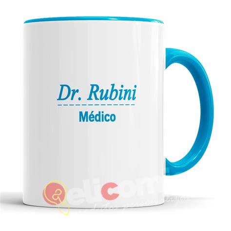 Caneca Médico medicina Jaleco Nome Saquinho Elo7