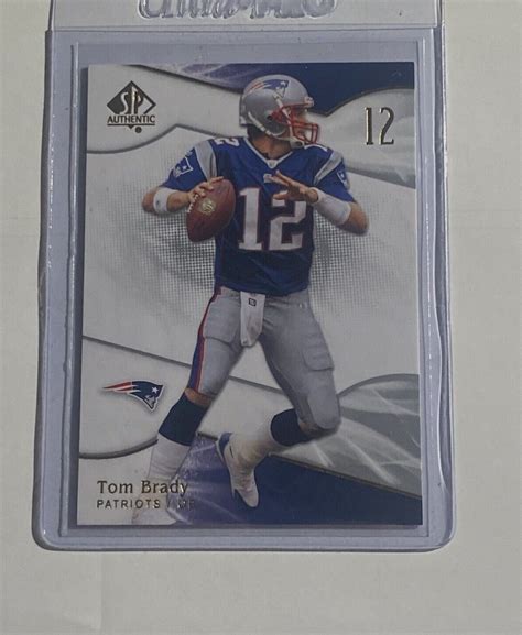 Upper Deck Sp Authentic Tom Brady Nfl Football Mint From Pack