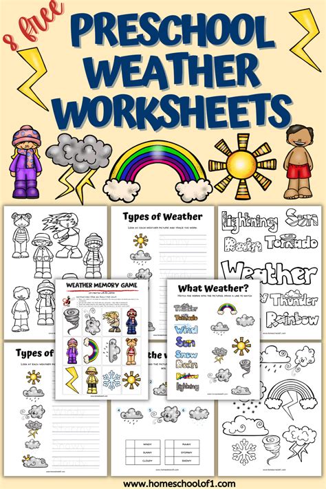 Engaging Weather Worksheets For Preschool Fun Learning Activities