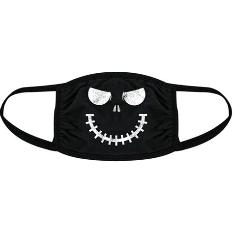 Skeleton Zipper Face Mask Funny Halloween Skull Graphic Novelty Nose ...