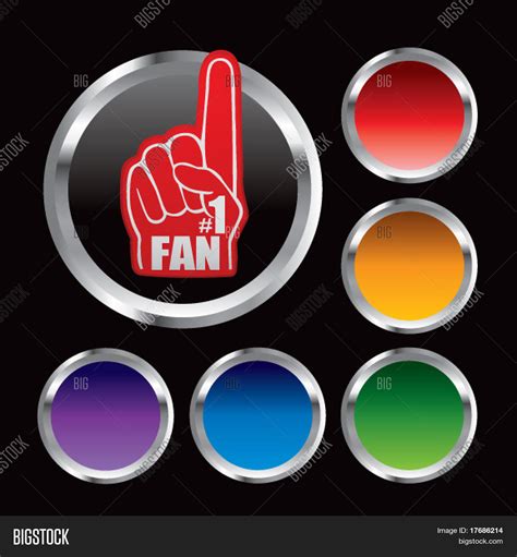 Number One Fan Foam Vector Photo Free Trial Bigstock