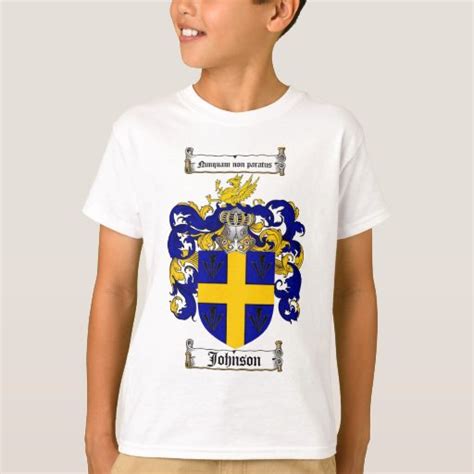 JOHNSON FAMILY CREST - JOHNSON COAT OF ARMS T-Shirt | Zazzle