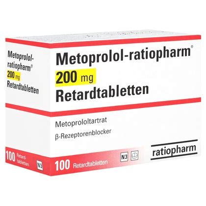 Metoprolol Ratiopharm Mg Retardtabletten St St Online