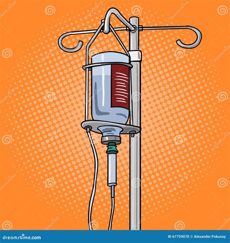 Infusion Therapy System Pop Art Style Vector Stock Vector