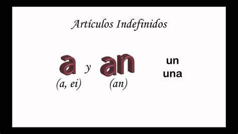 10 Ejemplos De Articulos Indefinidos En Ingles Opciones De Ejemplo