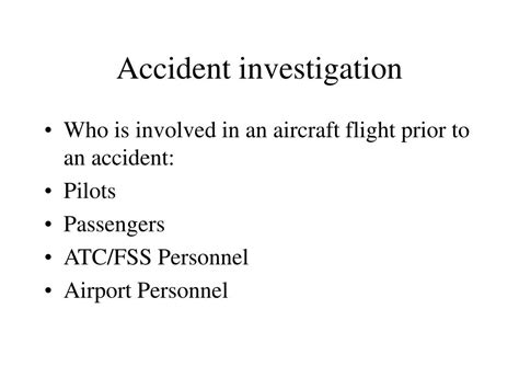 PPT - Aircraft Accident Investigation PowerPoint Presentation, free ...