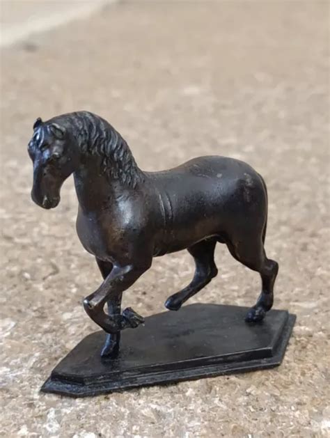 ANCIENNE STATUE STATUETTE Cheval Équitation Objet Art Bronze de Vienne