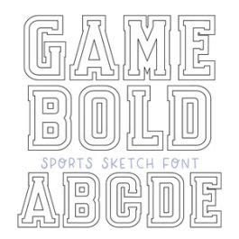 Bfc Game Bold Sports Sketch Font407509