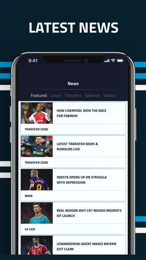 Goal.com #apps#app#appstore#ios Apps App, Iniesta, Transfer News, News 9, Lewandowski, Open Up ...