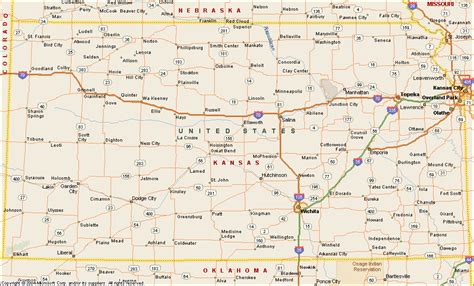 Kansas Map - TravelsFinders.Com