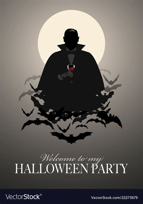 Elegant vampire silhouette-01 Royalty Free Vector Image