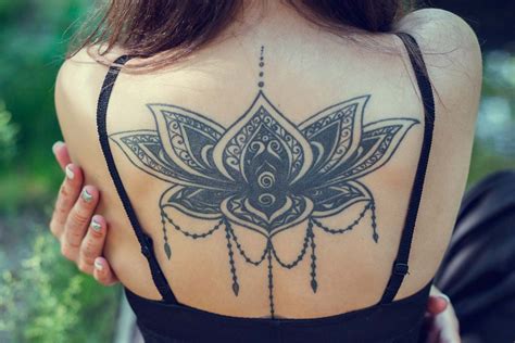 Woman Back Side Tattoo