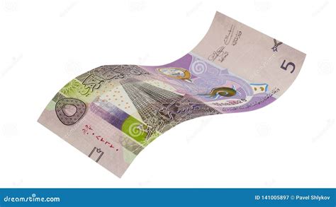 Kuwaiti 5 Dinar Banknotes. stock image. Image of arab - 141005897