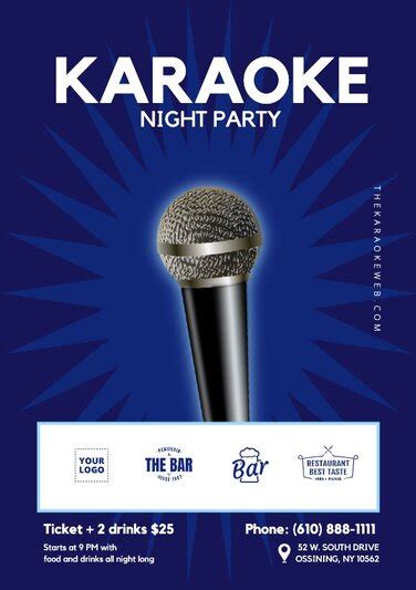 Editable Flyer Templates To Promote Karaoke Nights