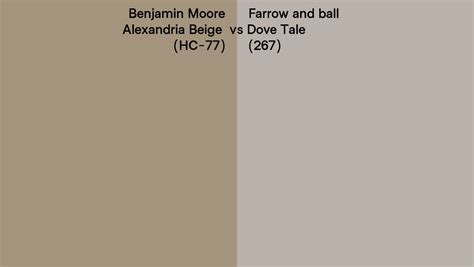 Benjamin Moore Alexandria Beige HC 77 Vs Farrow And Ball Dove Tale