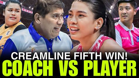 Alyssa Valdez Vs Roger Gorayeb Creamline Dudurugin Ang Solar Spikers