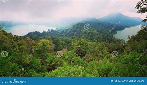 Danau Buyan And Danau Tamblingan Lakes In Bali Stock Image Image Of