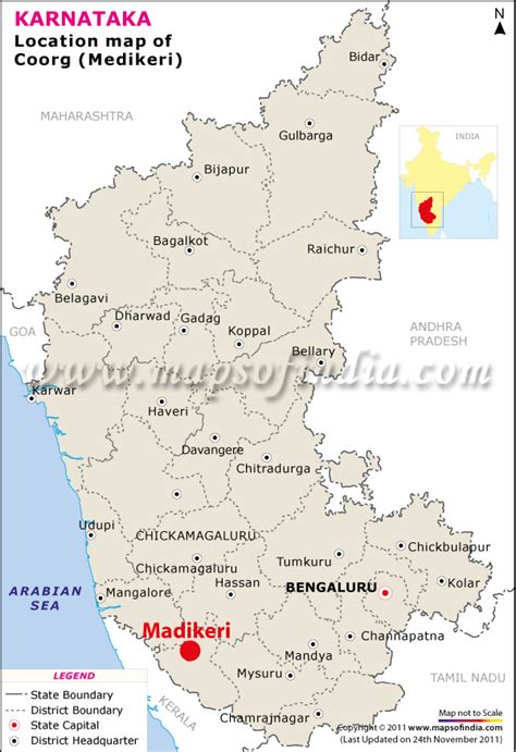 Where is Coorg Located in India | Coorg Location Map, Karnataka