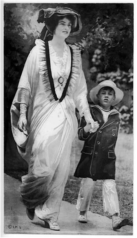 Elegant Marie Clews With Her Son Ogden Goelet From Her First Marriage