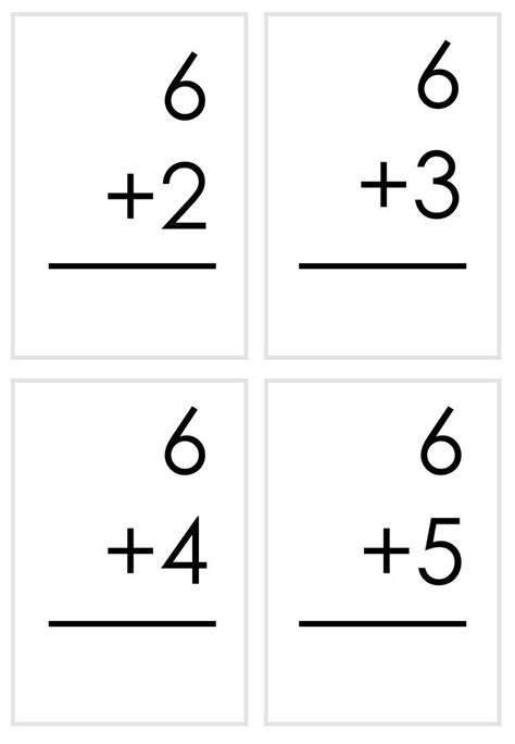 Addition Facts To Flashcards