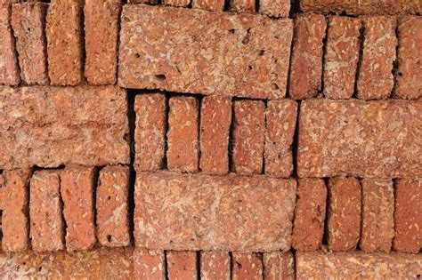 New Red Brick Pile Prepare For Construction Stock Image Image Of