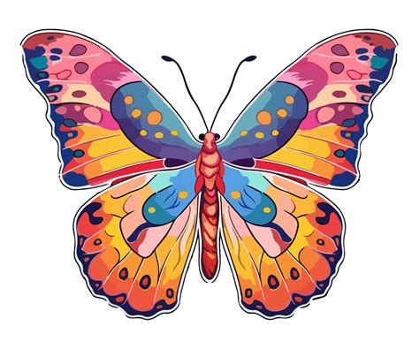 Colorful Butterfly Logo Butterfly Sticker Pastel Cute Colors