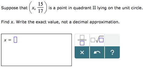 Solved Suppose That Is A Point In Quadrant Ii Lying On The