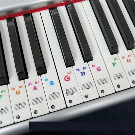 Color Piano Stickers for Kids 49 / 37/ 61 / 88 Key Keyboards - Etsy