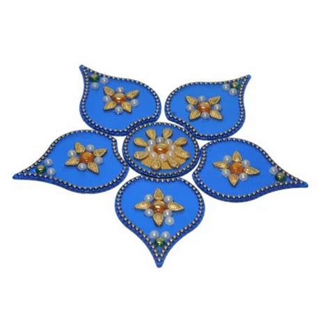 Square Blue Acrylic Baby Kolam Rangoli For Home Packaging Type