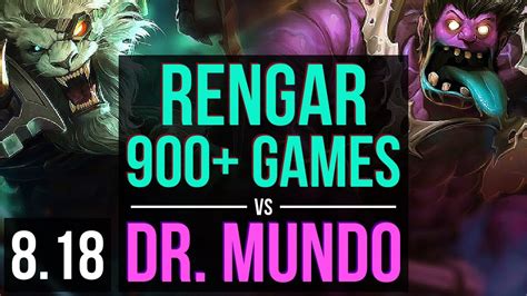 Rengar Vs Dr Mundo Top 900 Games Kda 1325 Legendary Korea