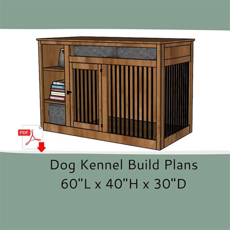 Dog Crate Furniture Plans Wood Dog Kennel Furniture Single Large Dog ...