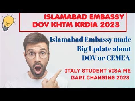 Big News About Dov Islamabad Italian Embassy Ne Student Visa Me